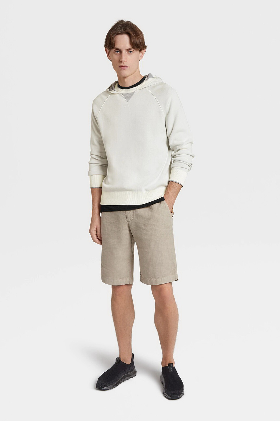 Мужской Zegna Шорты из натурального льна (цвет ), артикул VU160-ZZ384-N05 | Фото 3