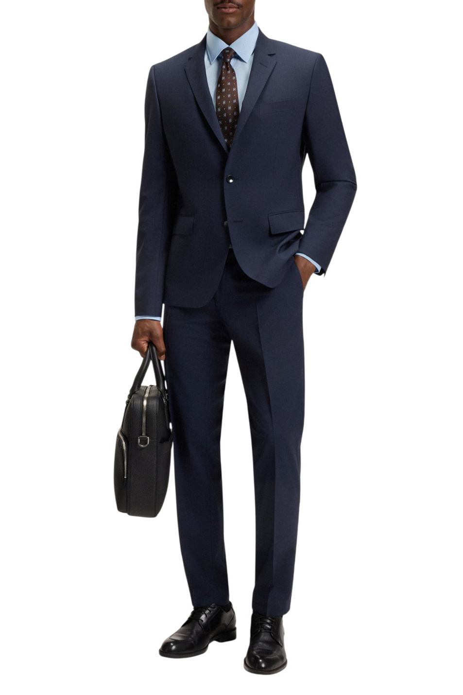 Рубашка из эластичного хлопка|Основной цвет:Голубой Мужской BOSS Рубашка из эластичного хлопка (цвет ), артикул 50469345 | Фото 2