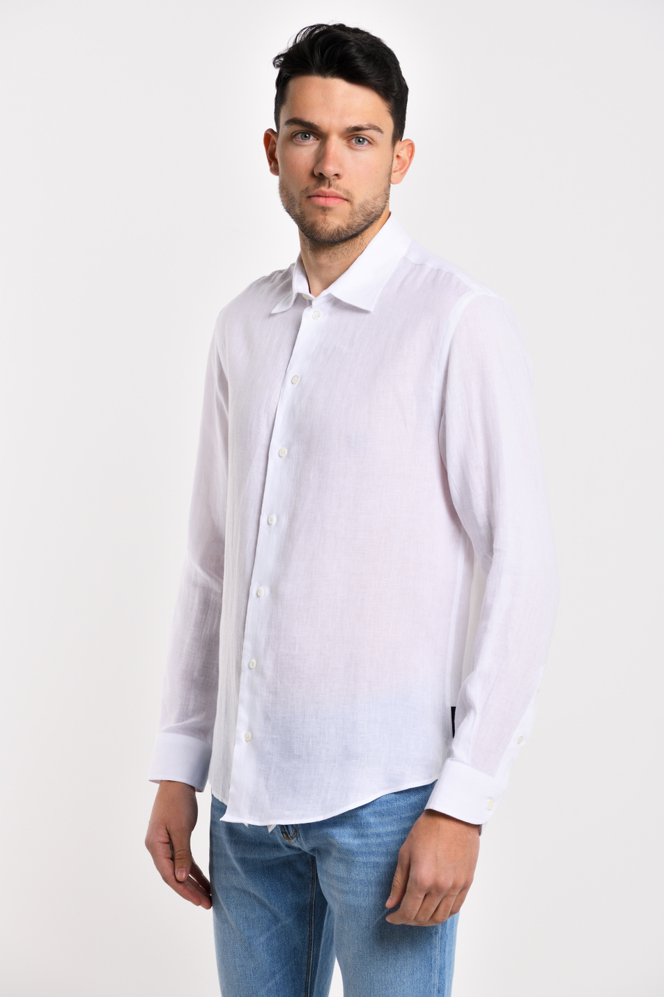 Мужской Emporio Armani Рубашка из натурального льна (цвет ), артикул 51SM0L-510F9 | Фото 1
