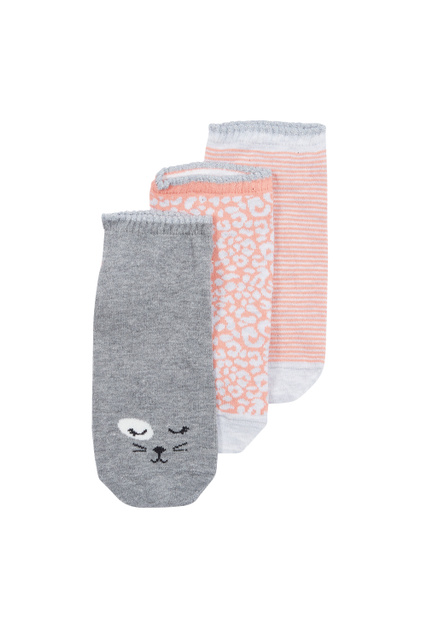 Набор коротких носков с принтом|Основной цвет:Белый|Артикул:4889371 | Фото 1