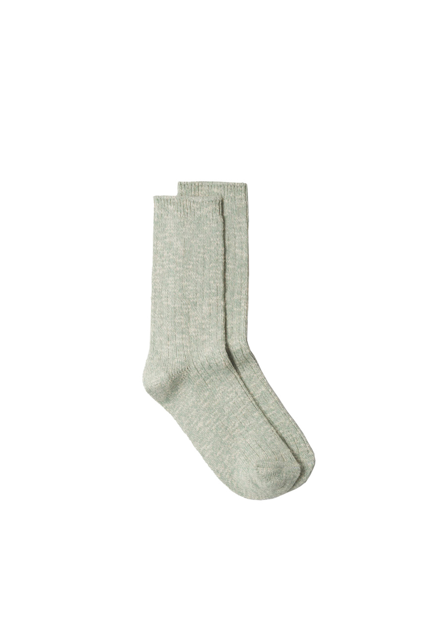 Теплые носки из смесового хлопка|Основной цвет:Зеленый|Артикул:17081102 | Фото 1