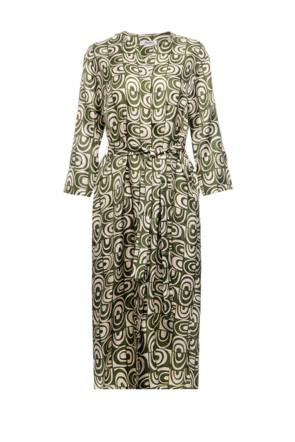 Платье HELMUT из шелка с принтом|Основной цвет:Зеленый|Артикул:2392211031 | Фото 1