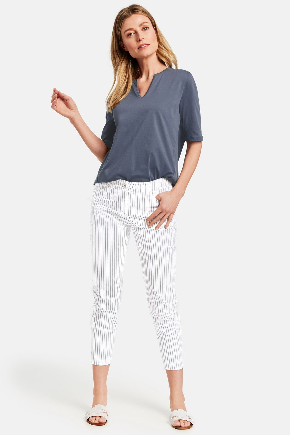 Женский Gerry Weber Брюки из смесового хлопка (цвет ), артикул 222133-67918-Best4me 7/8 | Фото 4