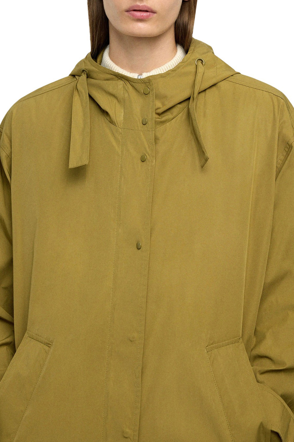 Парка с капюшоном|Основной цвет:Зеленый Женский Parfois Парка с капюшоном (цвет ), артикул 237424 | Фото 6