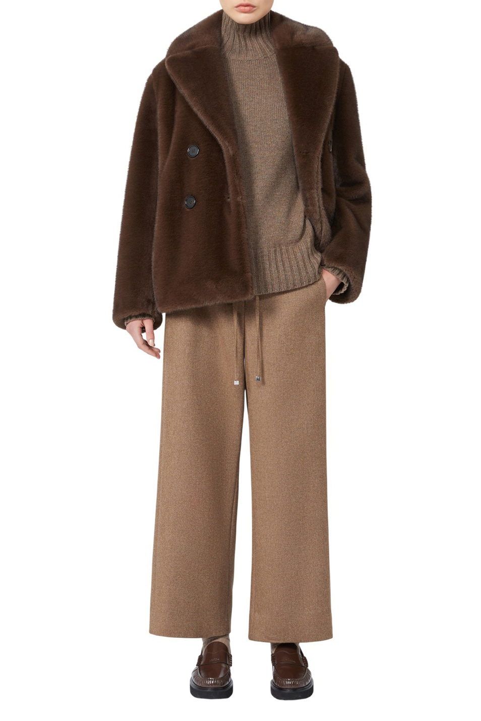 Полушубок LAURA|Основной цвет:Коричневый Женский Max Mara Полушубок LAURA (цвет ), артикул 2529456013 | Фото 2