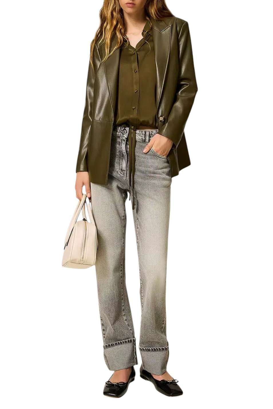 Женский TWINSET Milano Джинсы из эластичного хлопка (цвет ), артикул 252AP2430 | Фото 2