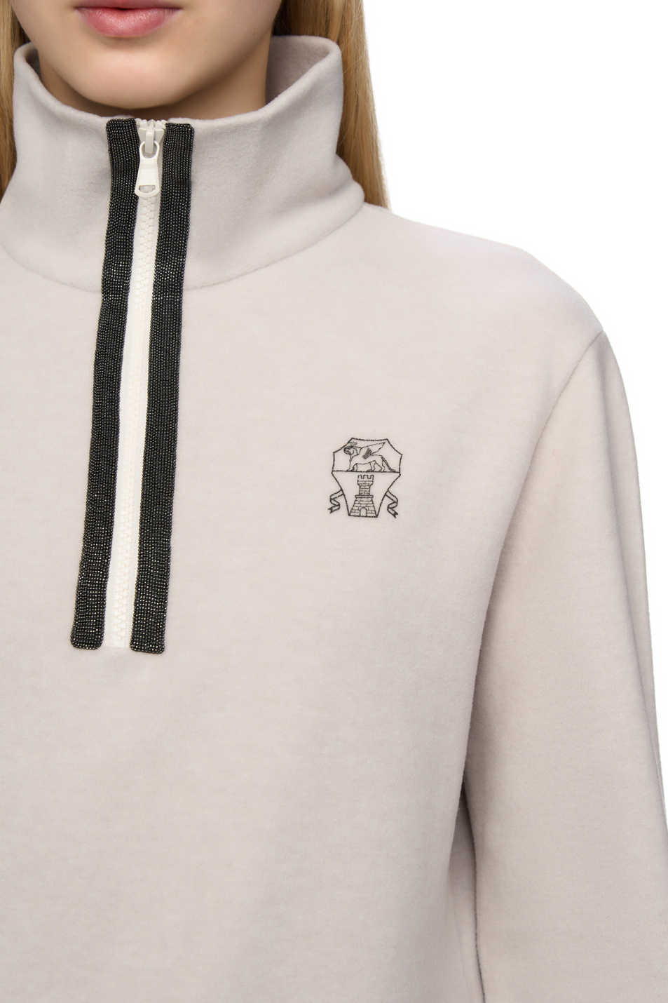 Женский Brunello Cucinelli Джемпер с воротником на молнии (цвет ), артикул MM840VB904 | Фото 6