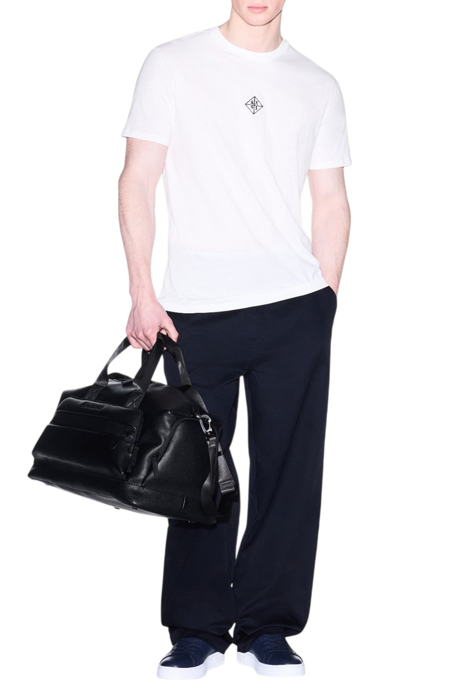 Мужской Armani Exchange Футболка из хлопка с логотипом (цвет ), артикул XM002454-AF10358 | Фото 2