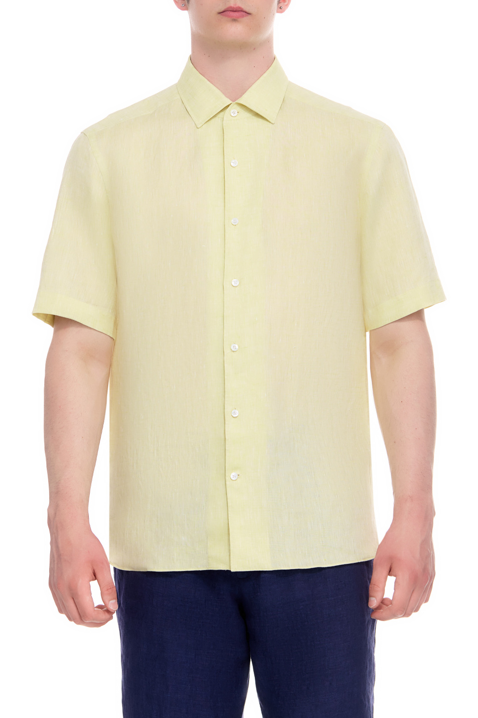 Мужской Zegna Рубашка из чистого льна (цвет ), артикул UBX31A5-SCO3-238G | Фото 1