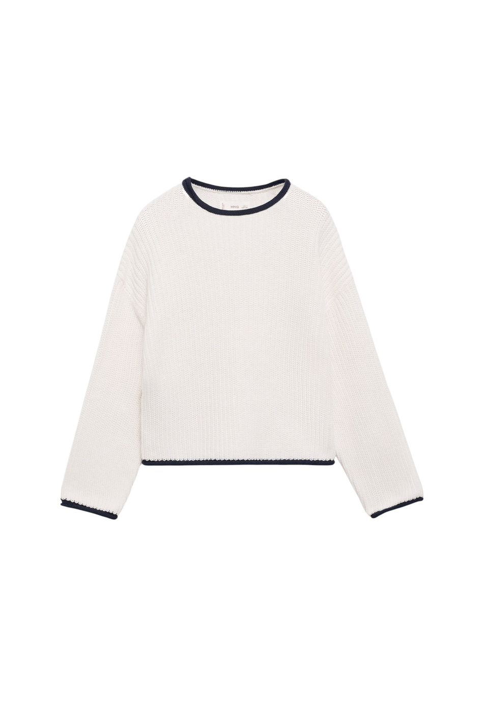 Девочкам Mango Kids Свитер AZURE из хлопка (цвет ), артикул 87055950 | Фото 1