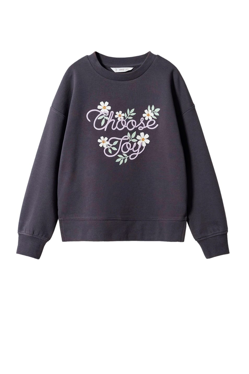 Девочкам Mango Kids Толстовка CHOOSE с вышивкой (цвет ), артикул 47085137 | Фото 1