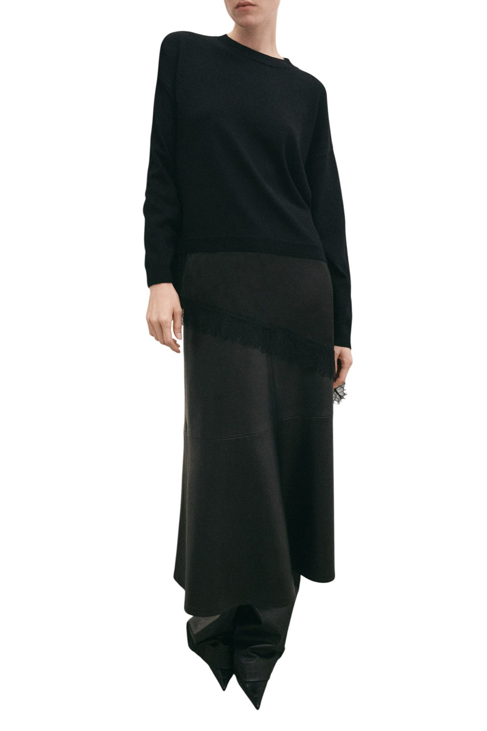 Женский Mango Джемпер WEBBY с кружевной отделкой (цвет ), артикул 27071534 | Фото 2