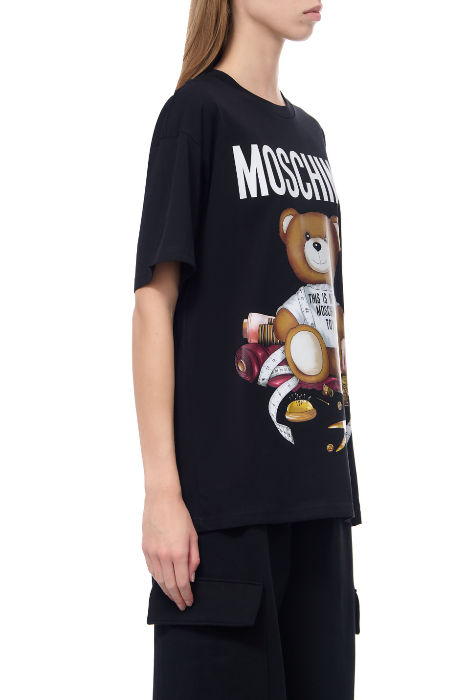 Женский Moschino Футболка из натурального хлопка с принтом (цвет ), артикул V0701-5541 | Фото 4