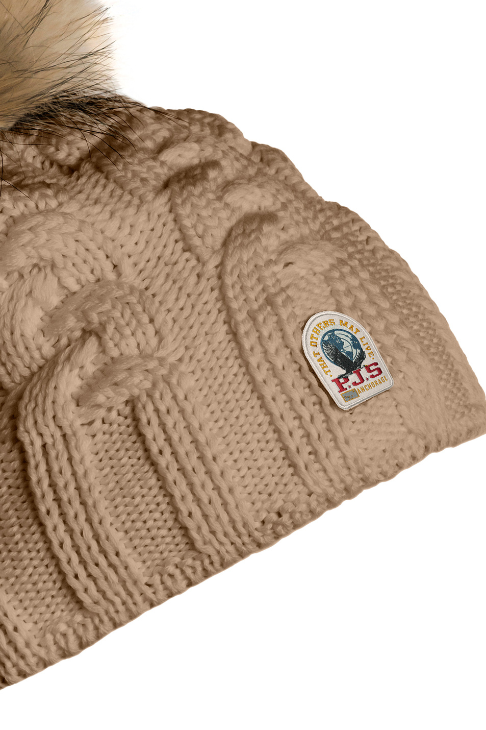Женский Parajumpers Шапка CABLE из натуральной шерсти с помпоном (цвет ), артикул PAACCHA11 | Фото 2