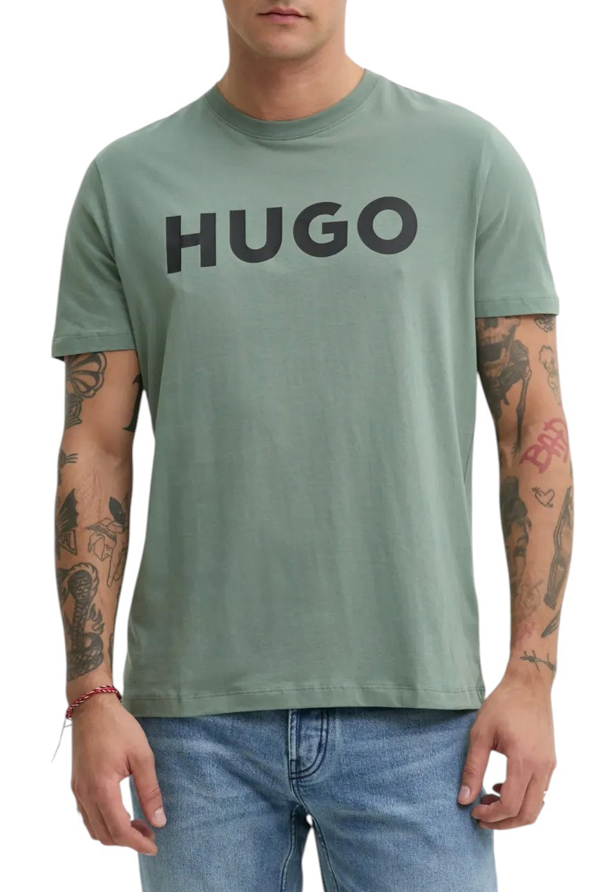 Мужской HUGO Футболка Dulivio из хлопка с логотипом (цвет ), артикул 50467556 | Фото 4