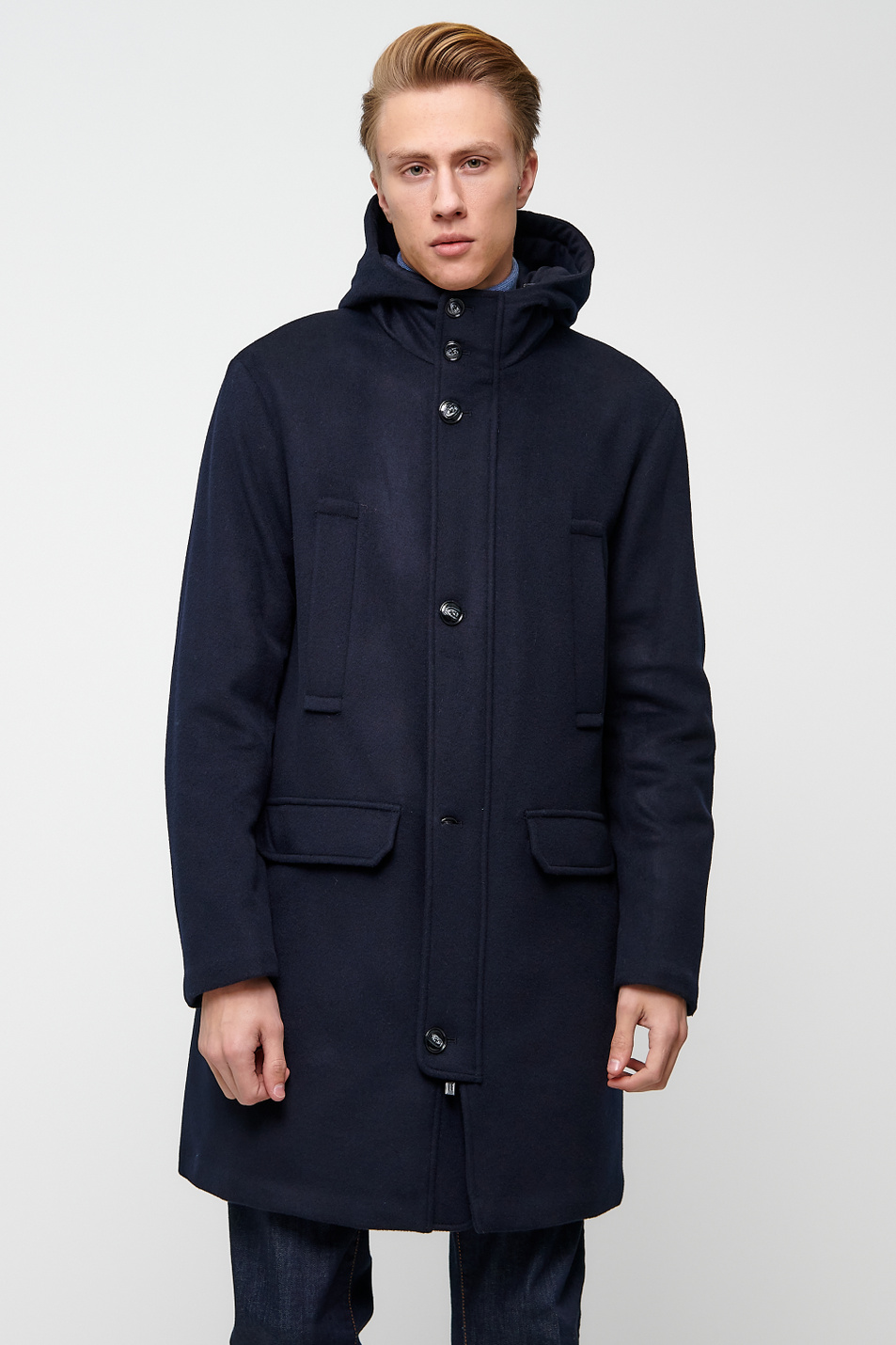 Мужской Emporio Armani Пальто из натуральной шерсти и кашемира (цвет ), артикул 6H1L95-1NYBZ | Фото 1