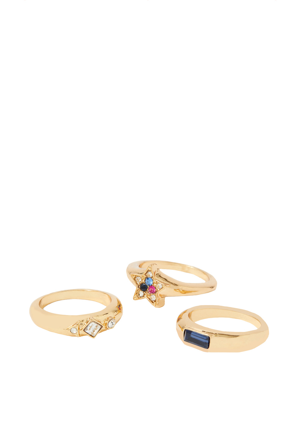 Женский Accessorize Набор колец с кристаллами (цвет ), артикул 294031 | Фото 1