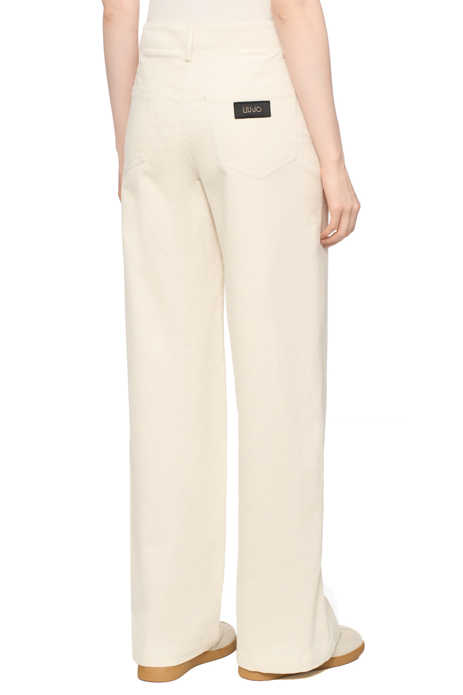 Брюки из вельвета|Основной цвет:Кремовый Женский Liu Jo Брюки из вельвета (цвет ), артикул MF5274T192A | Фото 4