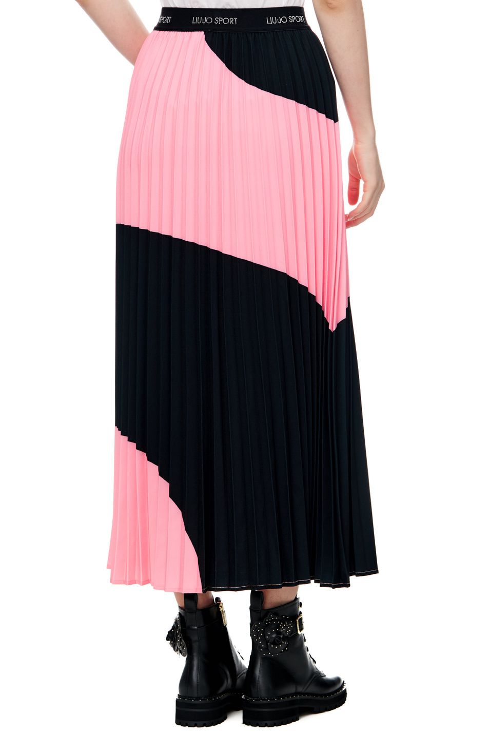 Женский Liu Jo Плиссированная юбка с лого на поясе (цвет ), артикул TF2163TS423 | Фото 6
