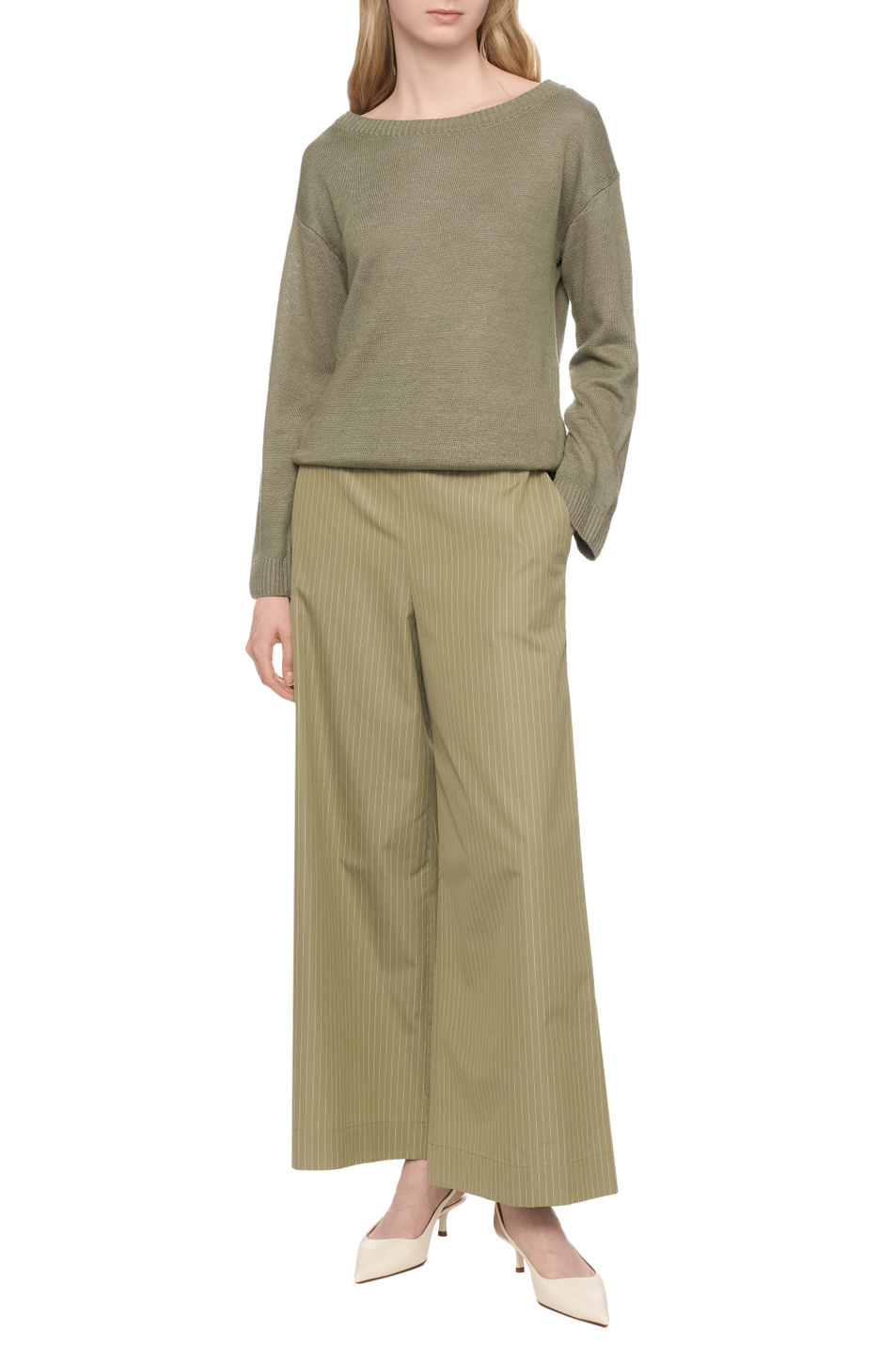 Женский Max Mara Джемпер DANDY из льна (цвет ), артикул 2516361048 | Фото 3