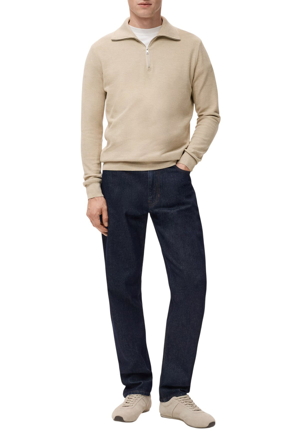 Мужской Mango Man Джемпер TENP с воротником на молнии (цвет ), артикул 27041282 | Фото 2