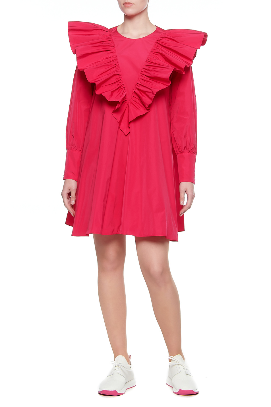 Женский Red Valentino Платье из тафты с рюшами (цвет ), артикул WR3VABF01FP | Фото 2