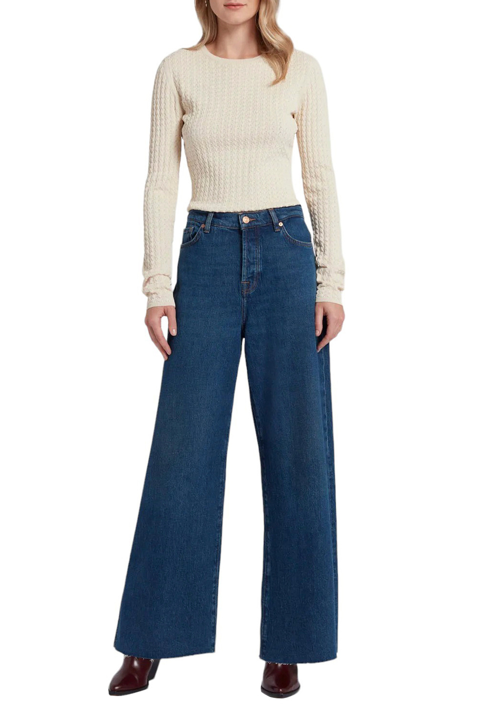 Женский 7 for all Mankind Джинсы ZOEY из эластичного хлопка (цвет ), артикул JSZOC650BB | Фото 2