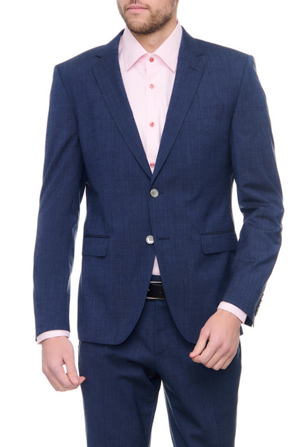 Пиджак с застежкой на пуговицах|Основной цвет:Синий|Артикул:50489466 | Фото 1