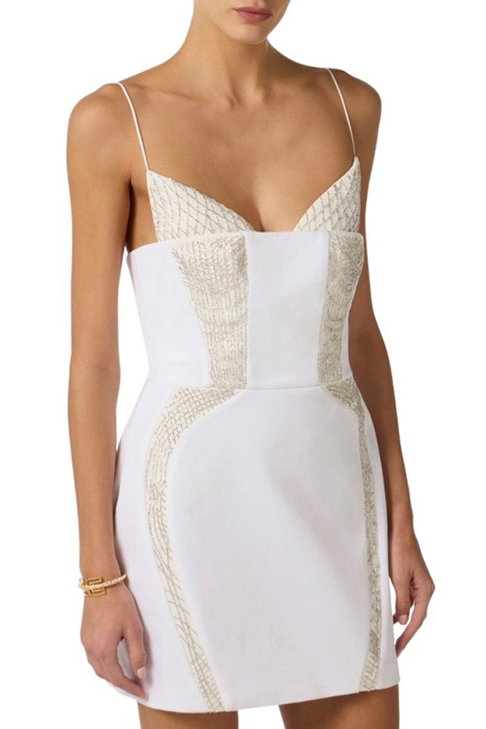 Женский Elisabetta Franchi Платье мини из хлопкового габардина (цвет ), артикул AB86661E2 | Фото 3