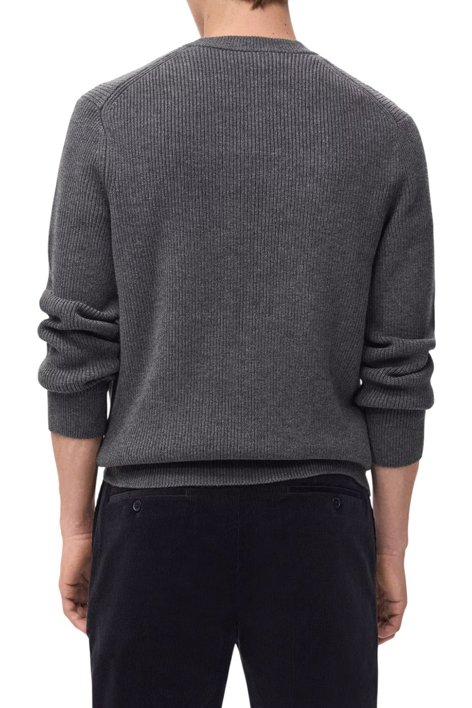 Джемпер PARKY с круглым вырезом|Основной цвет:Серый Мужской Mango Man Джемпер PARKY с круглым вырезом (цвет ), артикул 17007900 | Фото 4