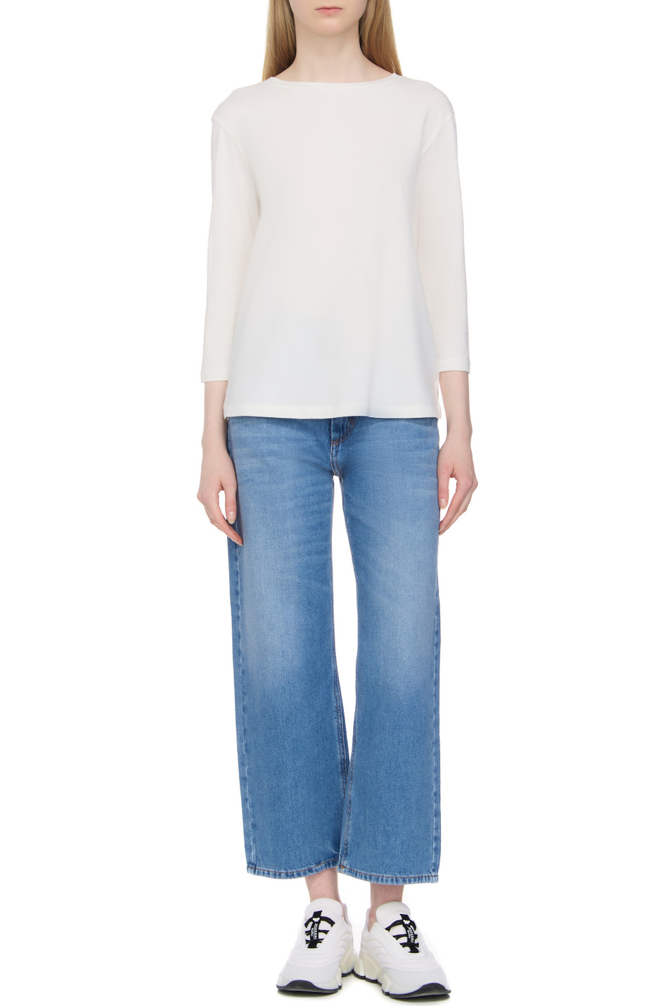Женский Weekend Max Mara Лонгслив MULTIA из смесового хлопка (цвет ), артикул 2359460439 | Фото 2