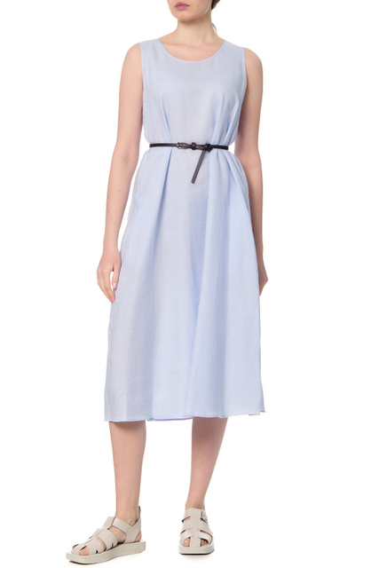 Льняное платье FRANCIA|Основной цвет:Голубой|Артикул:32210526 | Фото 1