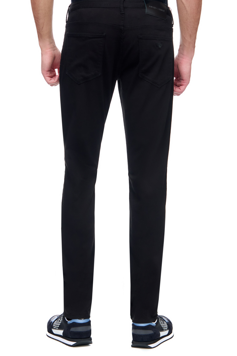 Emporio Armani Зауженные брюки из смесового хлопка (цвет ), артикул 6K1J06-1DHDZ | Фото 4
