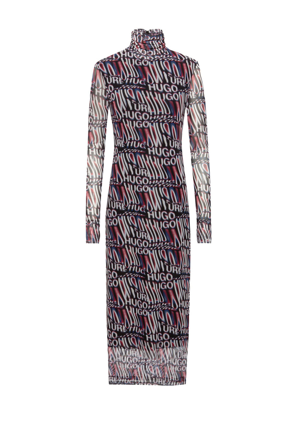 Женский HUGO Платье с высоким воротником и прозрачными рукавами (цвет ), артикул 50461719 | Фото 1