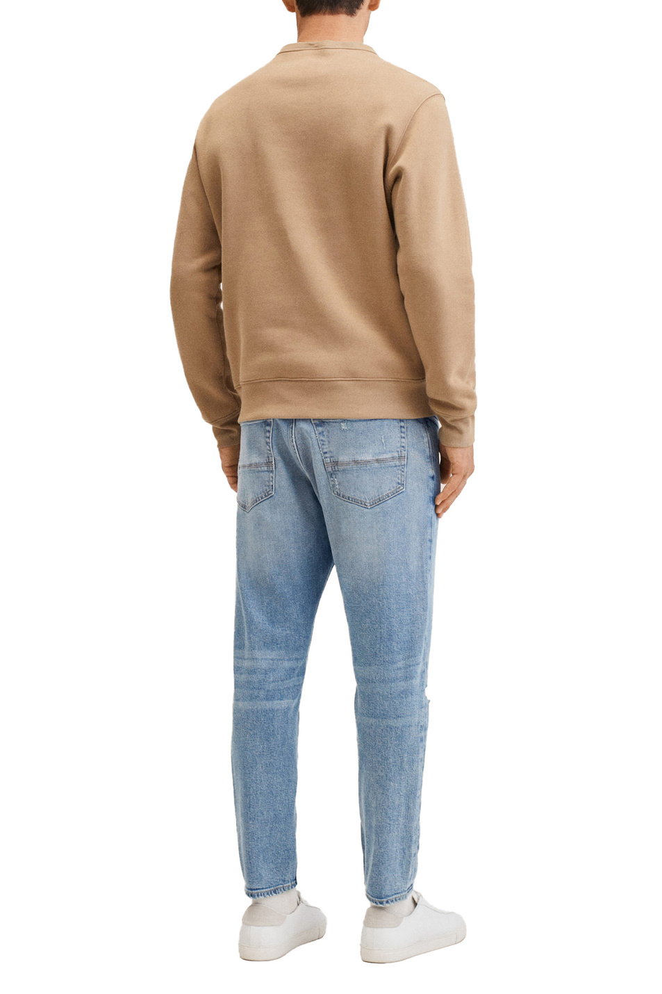 Мужской Mango Man Рваные джинсы TOMAS зауженного кроя (цвет ), артикул 27014387 | Фото 3
