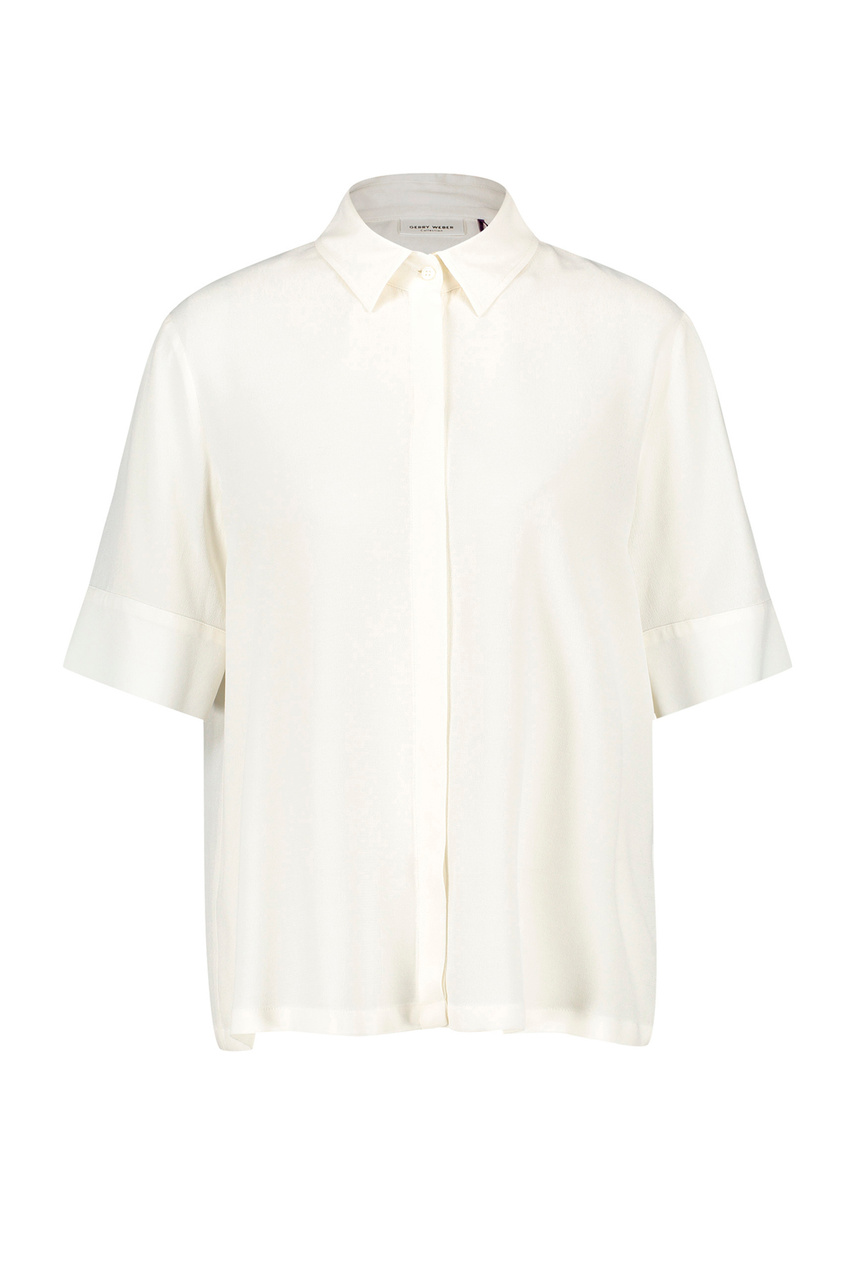 Рубашка однотонная|Основной цвет:Белый|Артикул:260004-31406 | Фото 1
