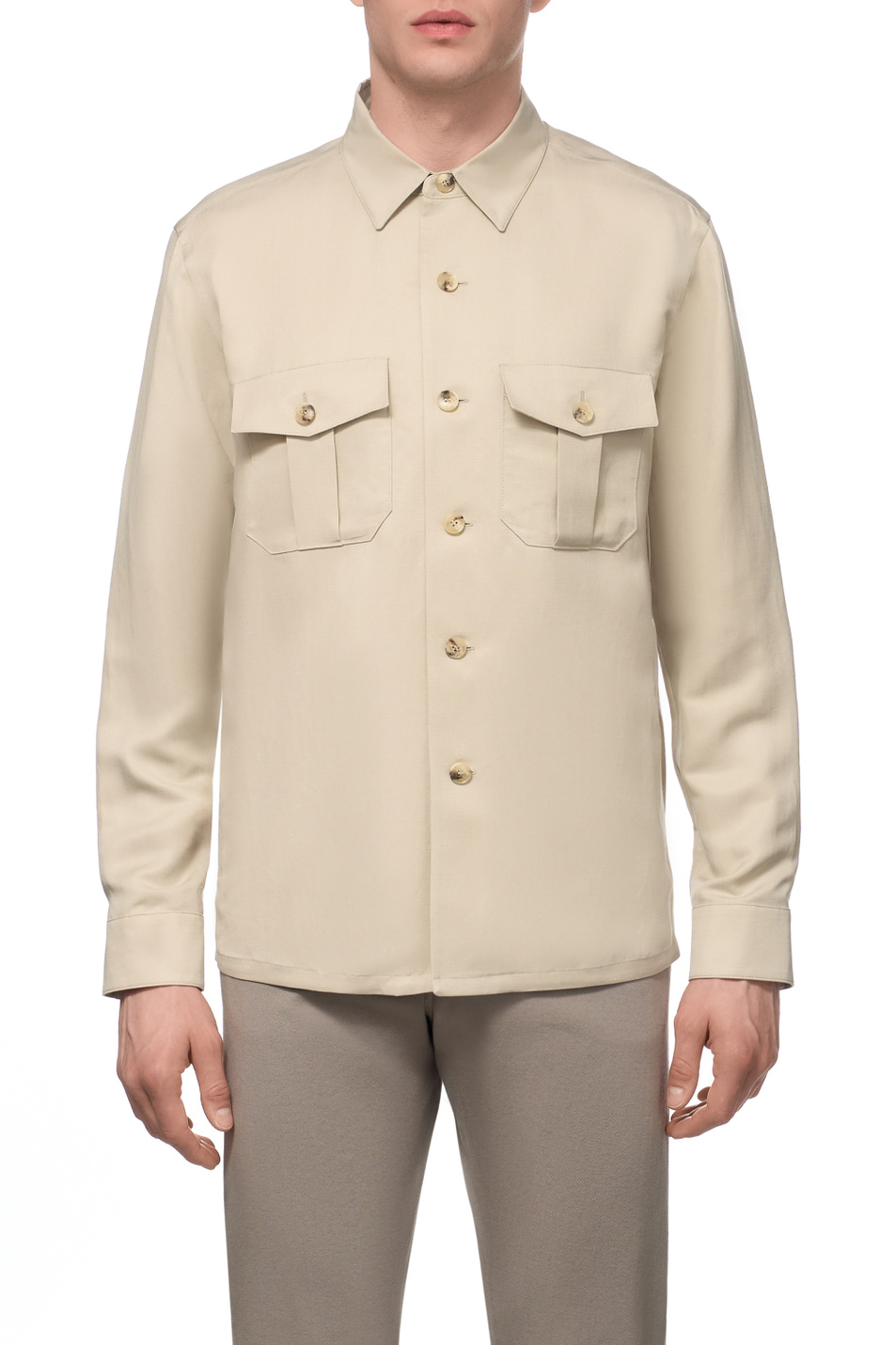 Мужской Canali Куртка-рубашка однотонная (цвет ), артикул E31019AX03156 | Фото 4