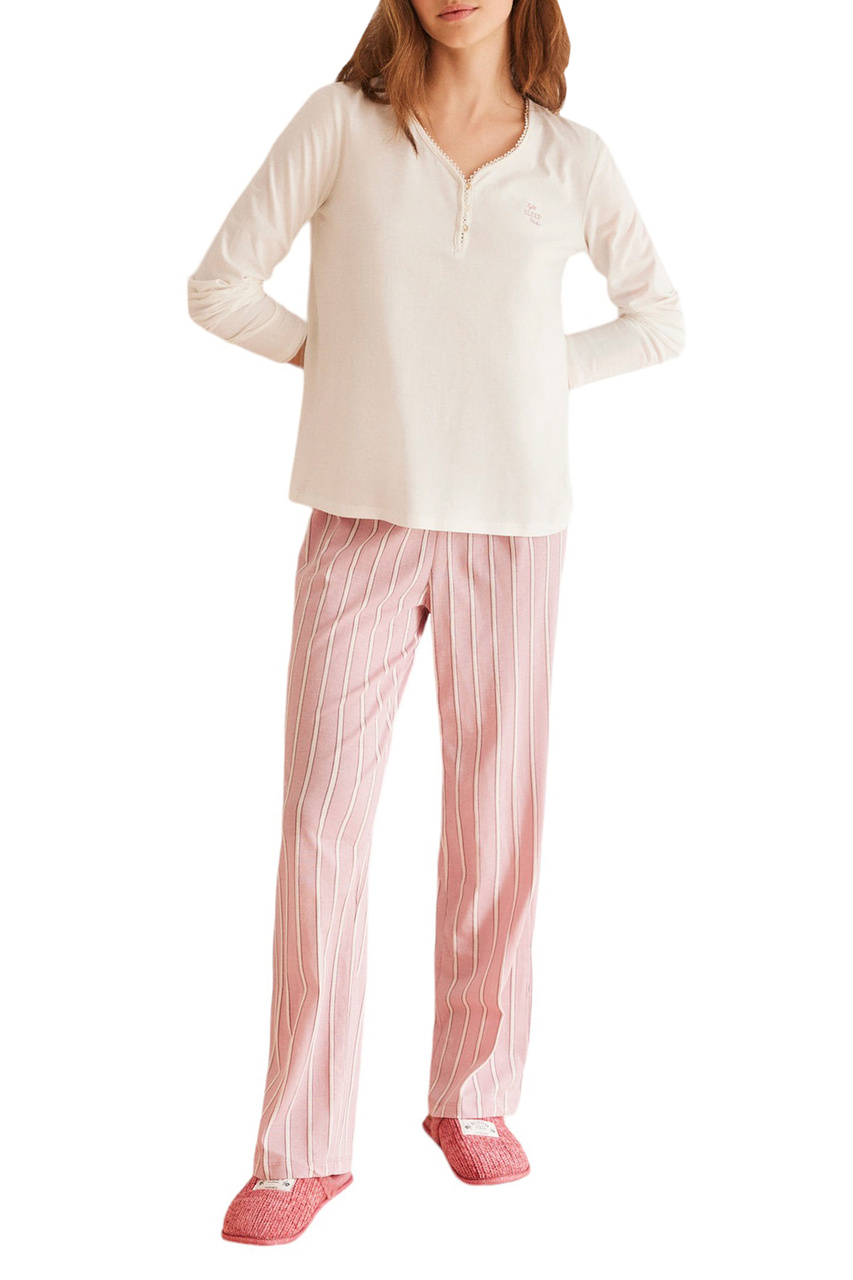 Пижама из натурального хлопка|Основной цвет:Разноцветный|Артикул:3597352 | Фото 1