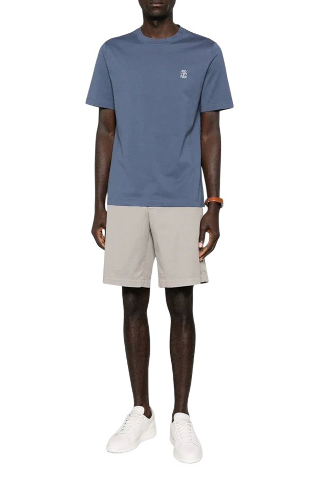 Мужской Brunello Cucinelli Футболка с логотипом (цвет ), артикул M0B138440 | Фото 3