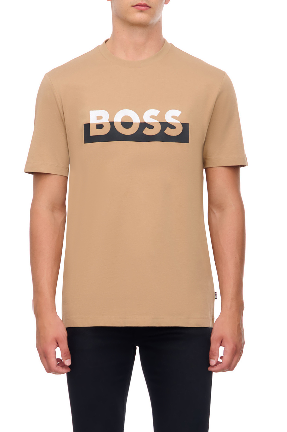 Мужской BOSS Футболка из натурального хлопка с логотипом (цвет ), артикул 50499584 | Фото 1