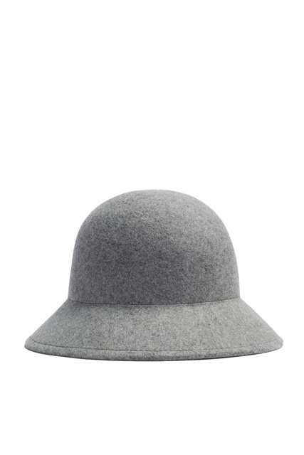 Однотонная шерстяная шляпа|Основной цвет:Серый|Артикул:193183 | Фото 1