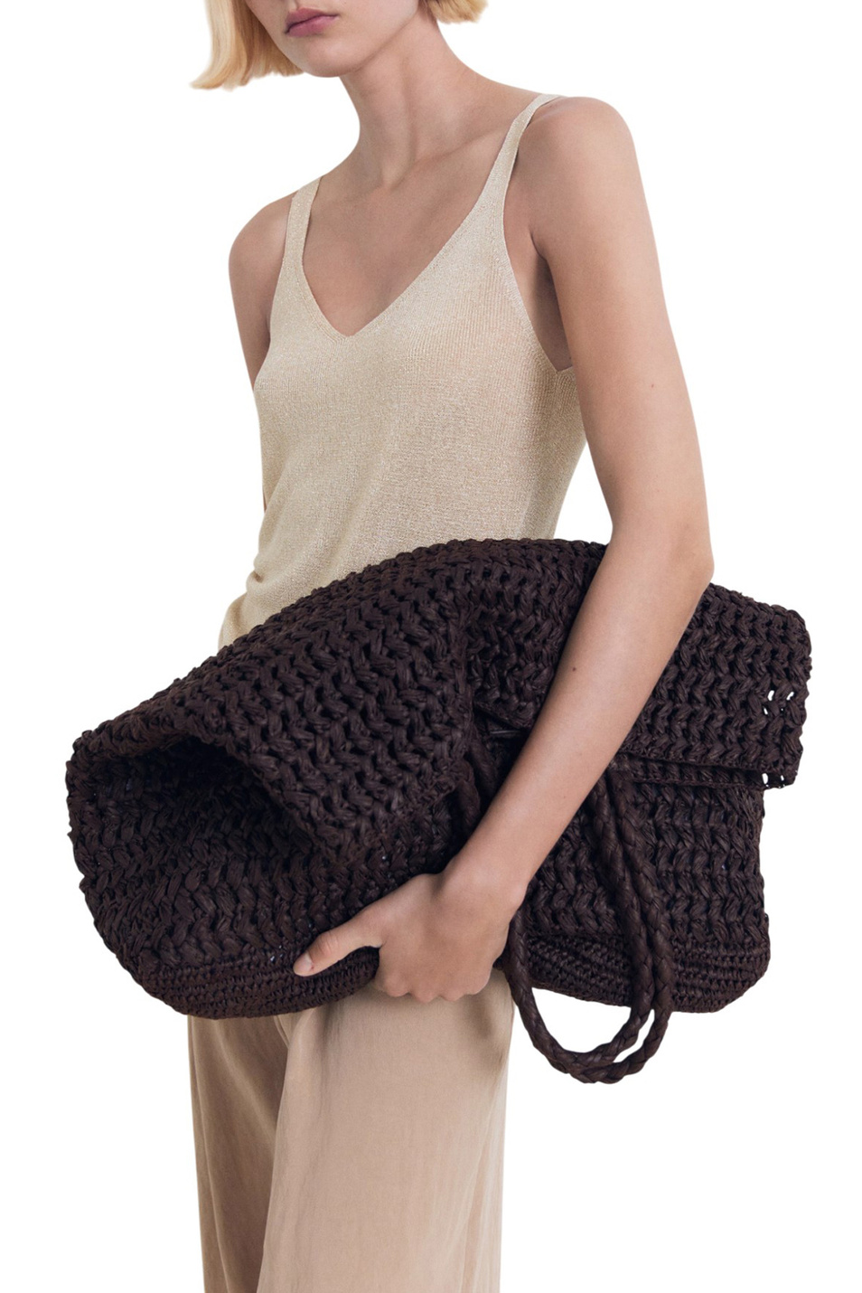 Женский Mango Топ KLING с люрексом (цвет ), артикул 17071185 | Фото 3