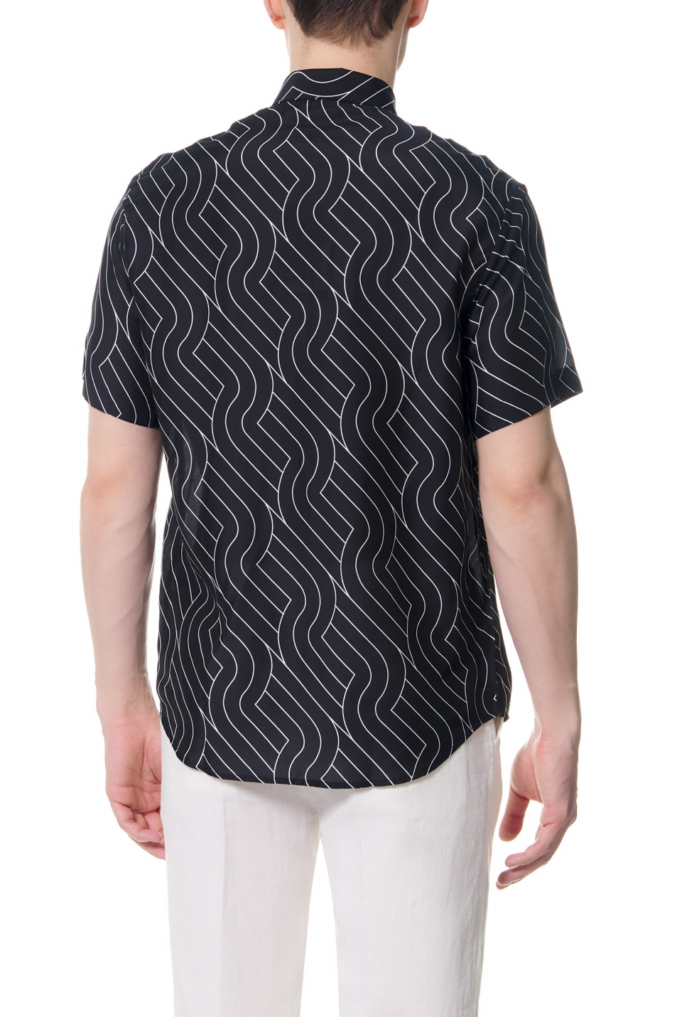 Emporio Armani Рубашка из модала с добавлением шелка (цвет ), артикул 3L1CB9-1NBOZ | Фото 4