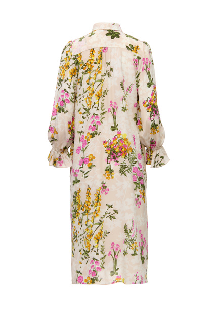 Шелковое платье ARTURO с цветочным принтом|Основной цвет:Пудровый|Артикул:52210227 | Фото 2