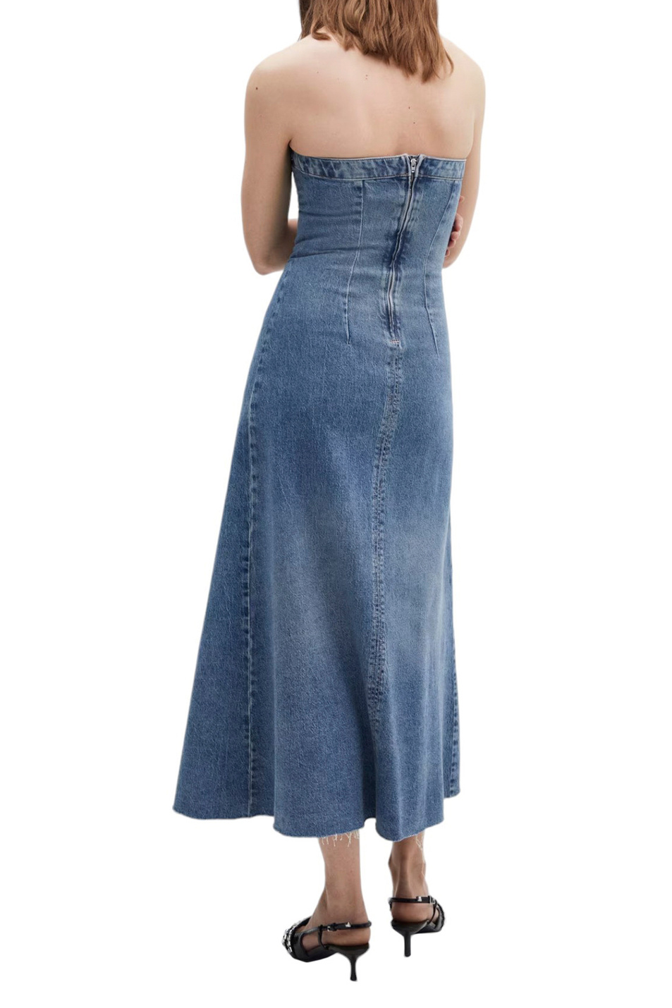 Женский Mango Платье джинсовое MERMAID из эластичного хлопка (цвет ), артикул 67085149 | Фото 4