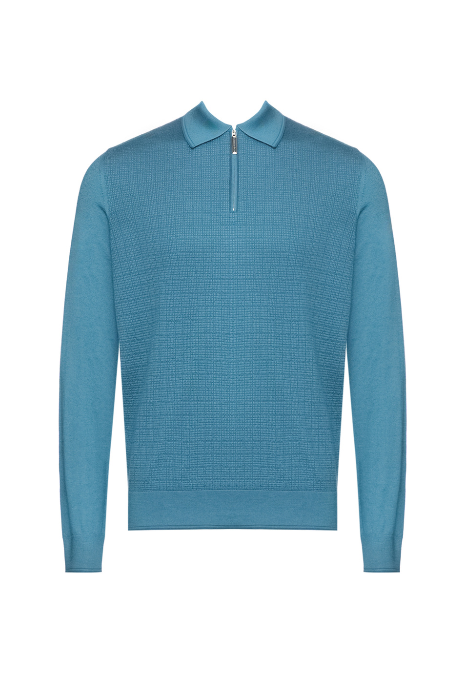 Джемпер поло из кашемира и шелка|Основной цвет:Бирюзовый Мужской Stefano Ricci Джемпер поло из кашемира и шелка (цвет ), артикул K606400P30-F25315 | Фото 1
