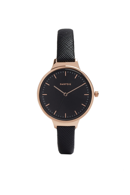Часы наручные с рельефным браслетом|Основной цвет:Черный|Артикул:194662 | Фото 1