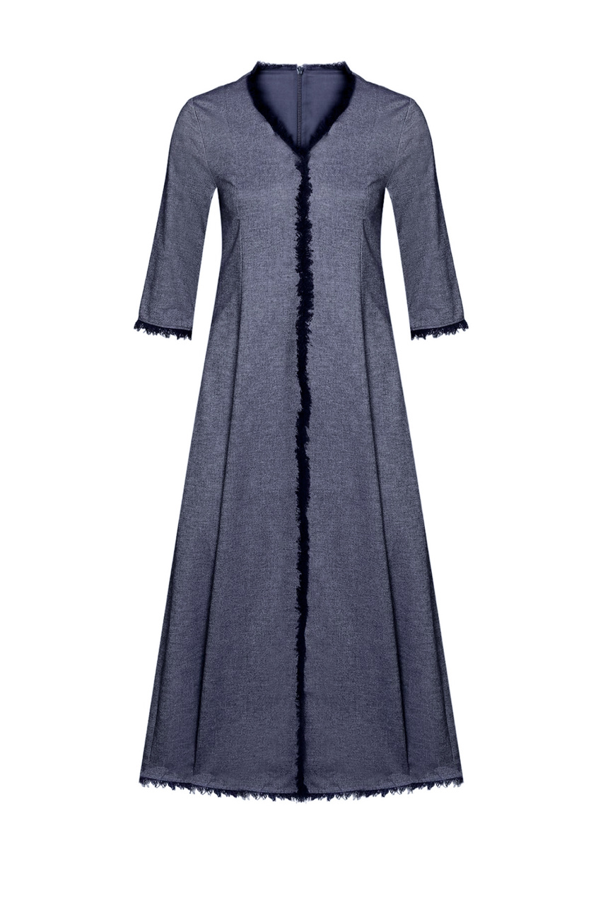 Платье PINZA из эластичного хлопка|Основной цвет:Синий|Артикул:2392260939 | Фото 1