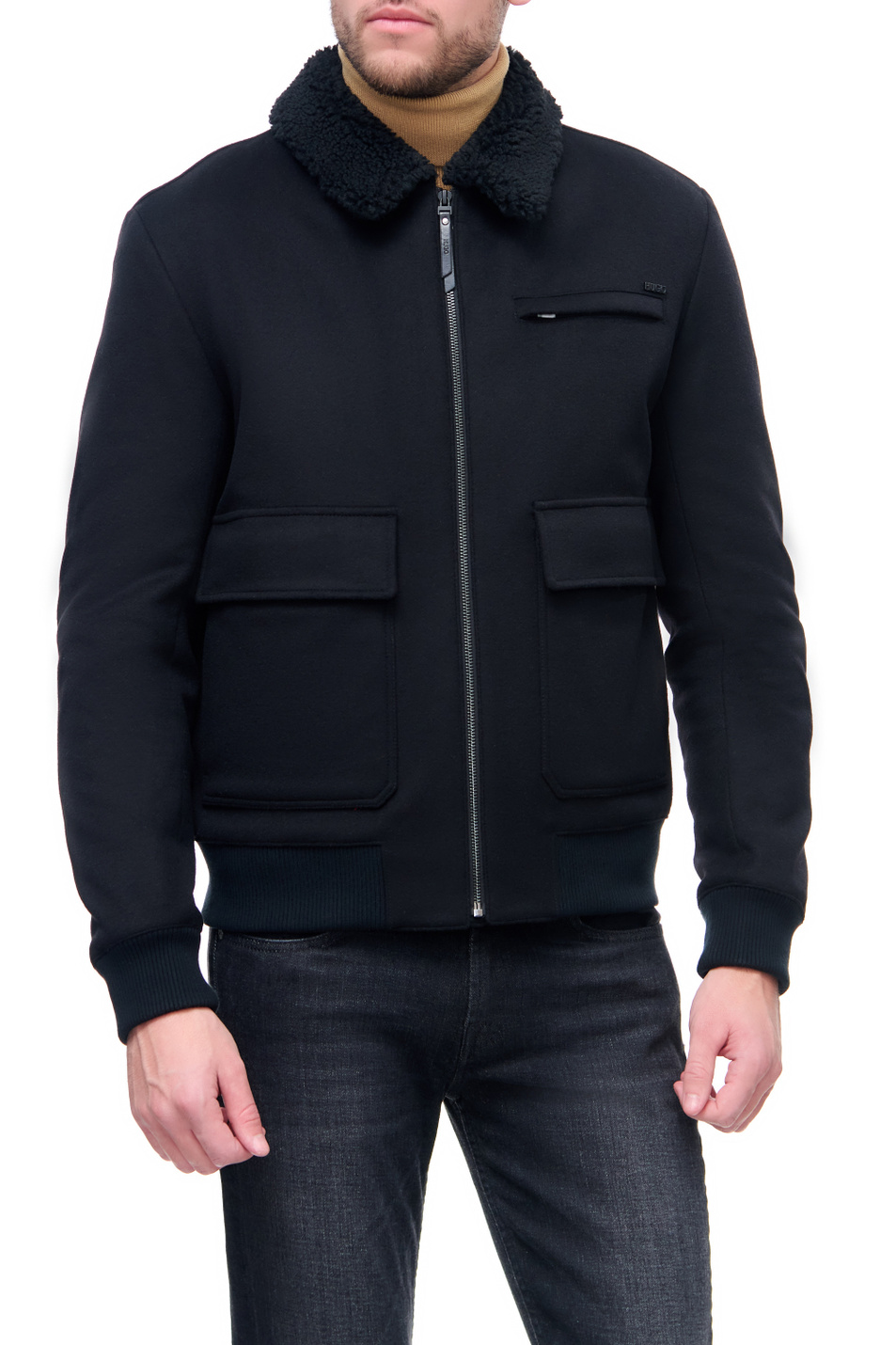 HUGO Куртка из смесовой шерсти с накладными карманами (цвет ), артикул 50456659 | Фото 3