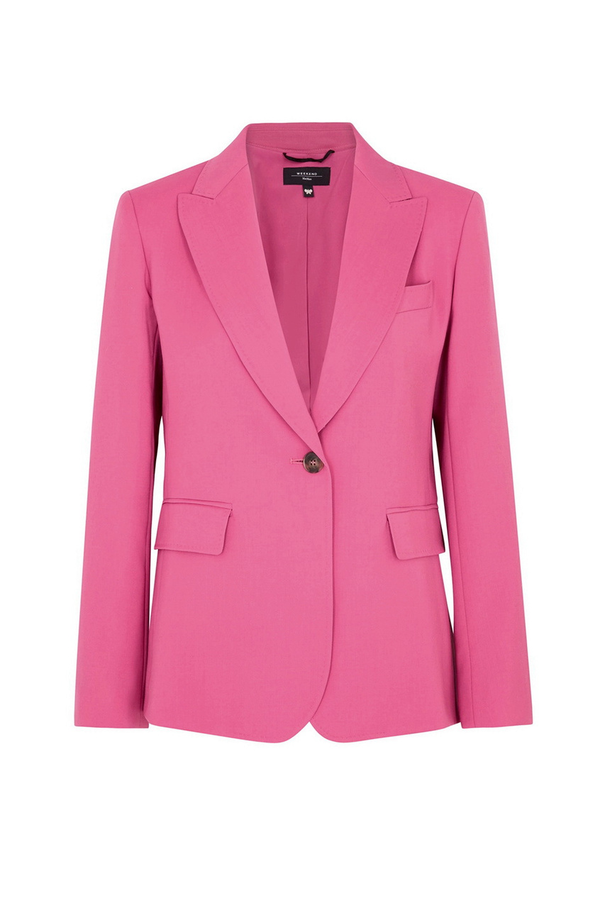 Пиджак VALDA из натуральной шерсти|Основной цвет:Розовый|Артикул:2350460439 | Фото 1